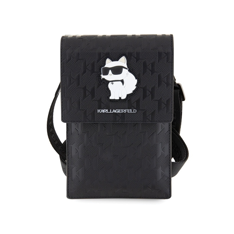 Karl Lagerfeld Torebka Klwbsakhpck Czarny/black Saffiano Monogram Choupette