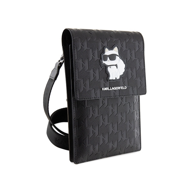 Karl Lagerfeld Torebka Klwbsakhpck Czarny/black Saffiano Monogram Choupette