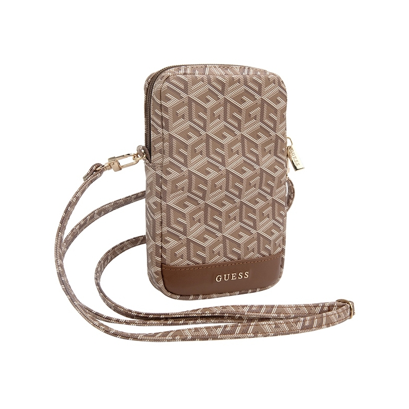 Guess Torebka Guwbzpgcspgw Brązowy/brown Zip Gcube Bottom Stripe