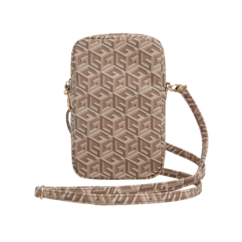 Guess Torebka Guwbzpgcspgw Brązowy/brown Zip Gcube Bottom Stripe