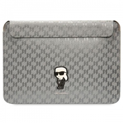 Karl Lagerfeld Sleeve Klcs14Sakhpkg 14" Srebrny/silver Saffiano Monogram Ikonik