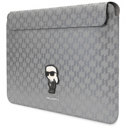 Karl Lagerfeld Sleeve Klcs14Sakhpkg 14" Srebrny/silver Saffiano Monogram Ikonik