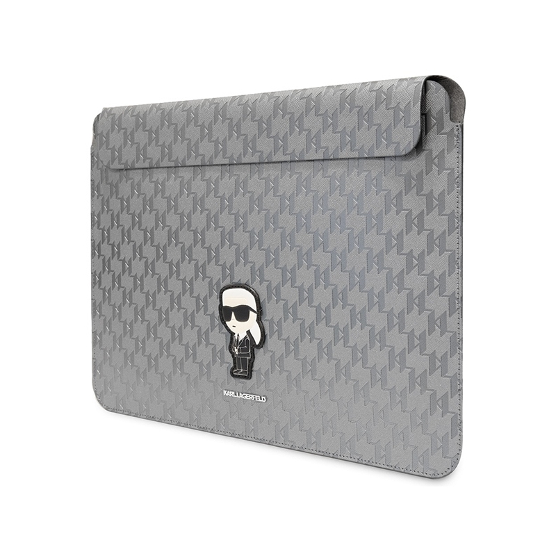 Karl Lagerfeld Sleeve Klcs14Sakhpkg 14" Srebrny/silver Saffiano Monogram Ikonik