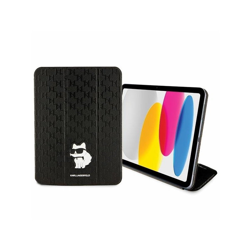 Karl Lagerfeld Klfc11Sakhpck Ipad 10.9" Folio Magnet Allover Cover Czarny/black Saffiano Monogram Choupette