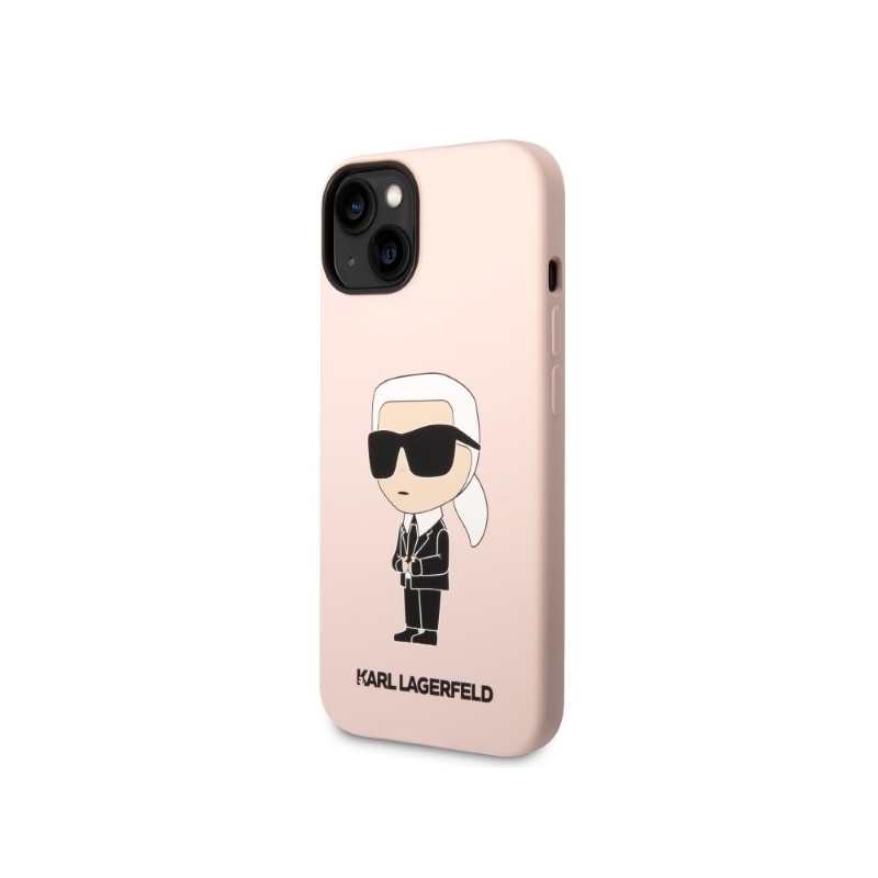 Karl Lagerfeld Klhmp14Ssnikbcp Iphone 14 / 15 / 13 6,1" Hardcase Różowy/pink Silicone Ikonik Magsafe