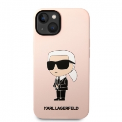 Karl Lagerfeld Klhmp14Ssnikbcp Iphone 14 / 15 / 13 6,1" Hardcase Różowy/pink Silicone Ikonik Magsafe