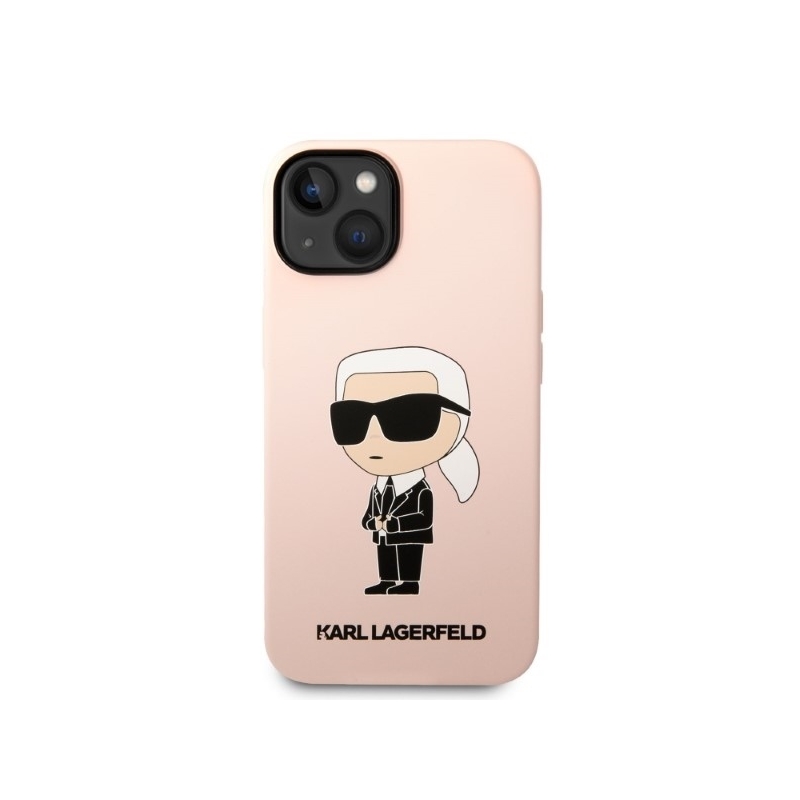 Karl Lagerfeld Klhmp14Ssnikbcp Iphone 14 / 15 / 13 6,1" Hardcase Różowy/pink Silicone Ikonik Magsafe