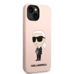 Karl Lagerfeld Klhmp14Ssnikbcp Iphone 14 / 15 / 13 6,1" Hardcase Różowy/pink Silicone Ikonik Magsafe