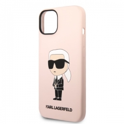 Karl Lagerfeld Klhmp14Ssnikbcp Iphone 14 / 15 / 13 6,1" Hardcase Różowy/pink Silicone Ikonik Magsafe