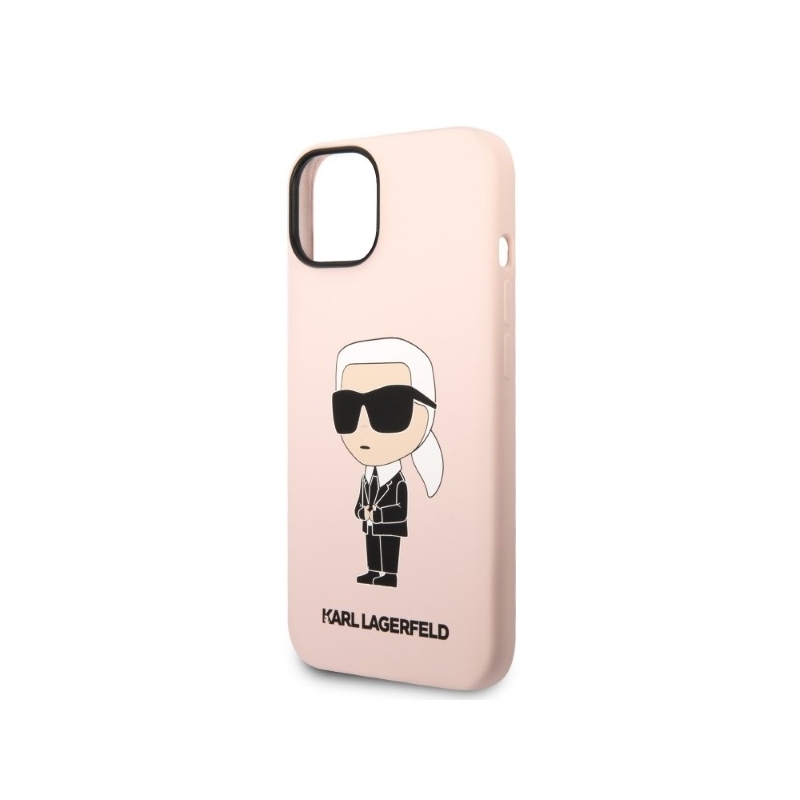 Karl Lagerfeld Klhmp14Ssnikbcp Iphone 14 / 15 / 13 6,1" Hardcase Różowy/pink Silicone Ikonik Magsafe