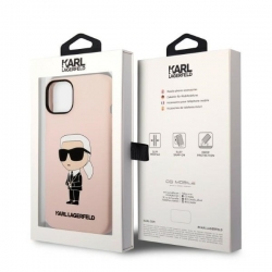 Karl Lagerfeld Klhmp14Ssnikbcp Iphone 14 / 15 / 13 6,1" Hardcase Różowy/pink Silicone Ikonik Magsafe