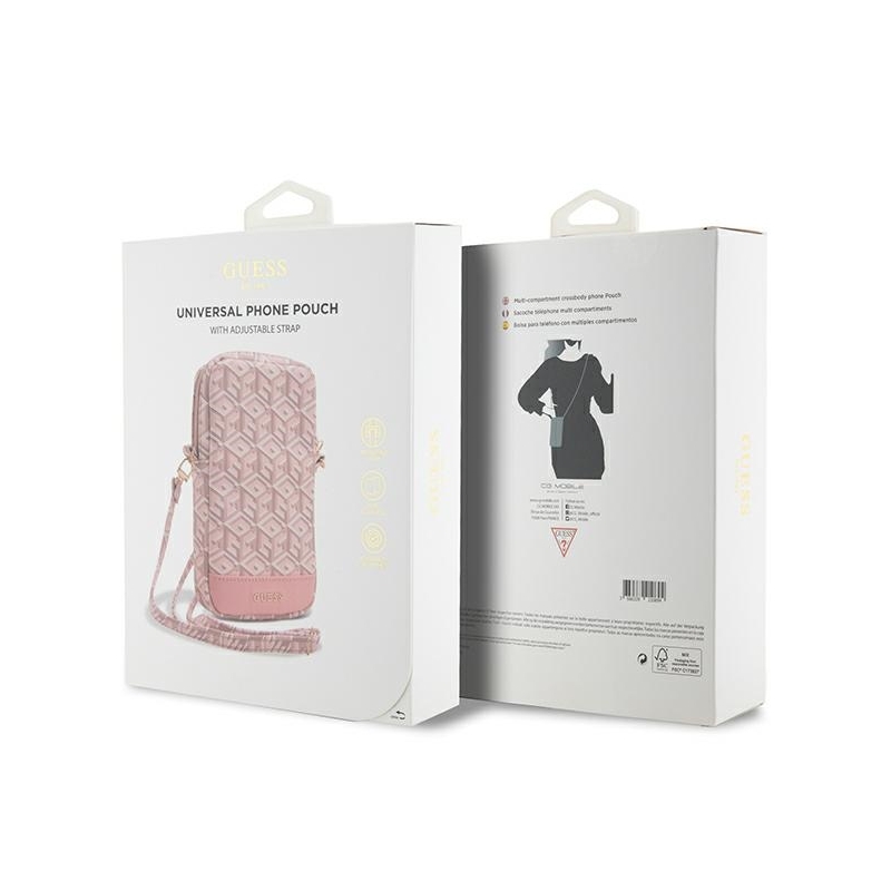 Guess Torebka Guwbzpgcspgp Różowy/pink Zip Gcube Bottom Stripe Guess Torebka Guwbzpgcspgp Różowy/pink Zip Gcube Bottom Stripe