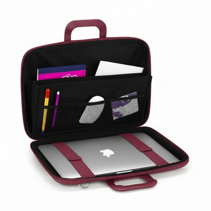 Bombata Snake - torba na laptop 15-16" burgundowa