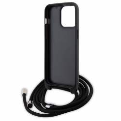 Karl Lagerfeld KLHCP15XSAKCPSK iPhone 15 Pro Max 6.7" hardcase czarny/black Crossbody Saffiano Metal Pin Karl & Choupette