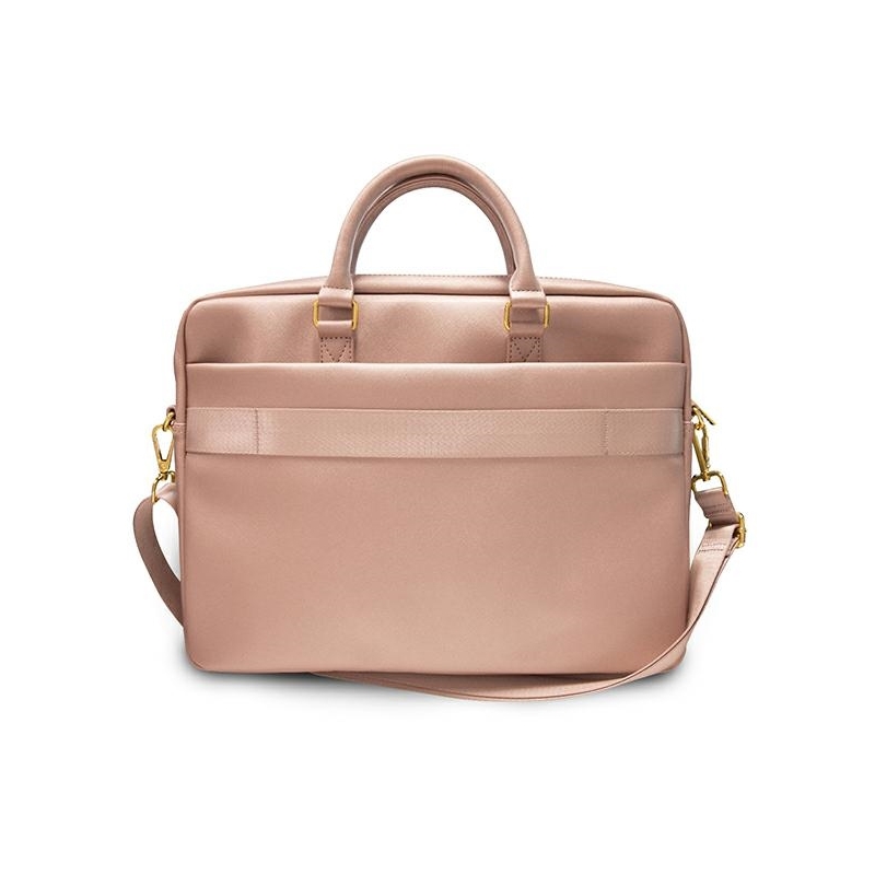 Guess Torba GUCB15PUSASPI 16" różowy/pink Saffiano Script
